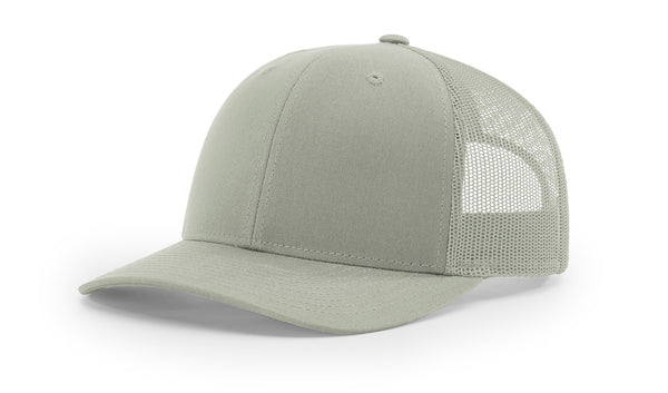 Richardson 112 Trucker Cap with Custom Leather Patch (Solid Colors)