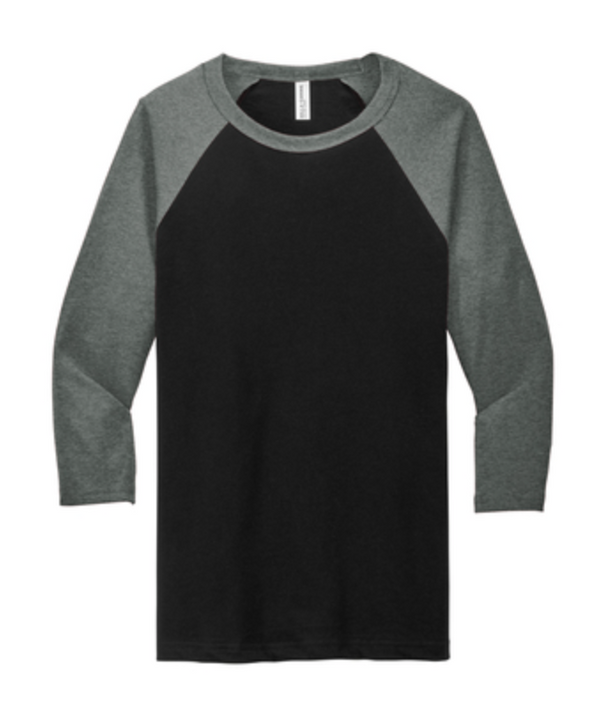 Bella + Canvas Unisex 3/4 Sleeve Baseball Tee 3200