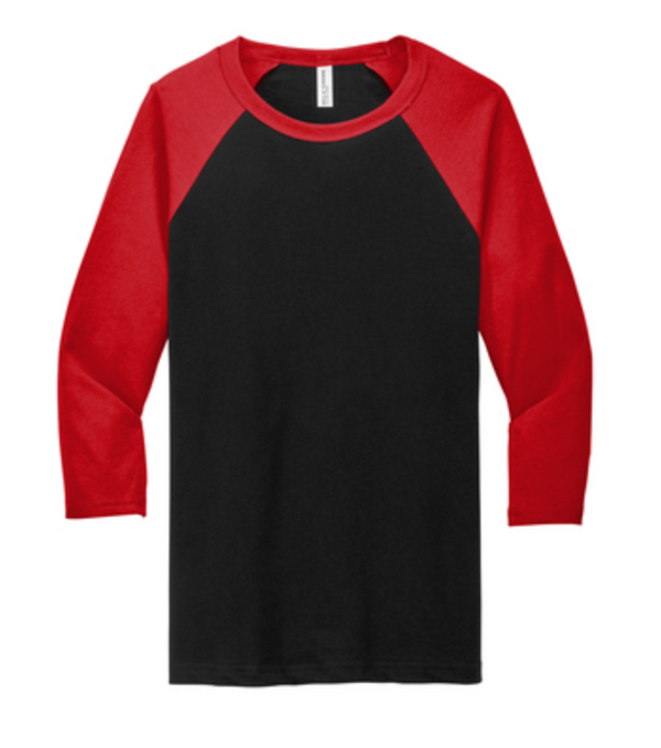 Bella + Canvas Unisex 3/4 Sleeve Baseball Tee 3200