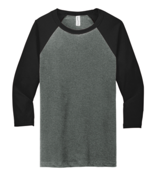 Bella + Canvas Unisex 3/4 Sleeve Baseball Tee 3200