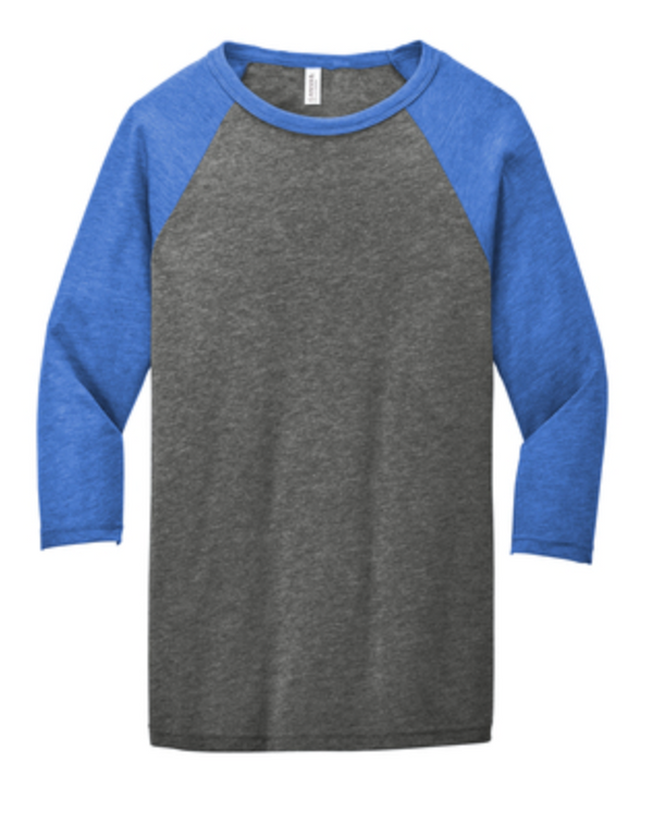 Bella + Canvas Unisex 3/4 Sleeve Baseball Tee 3200