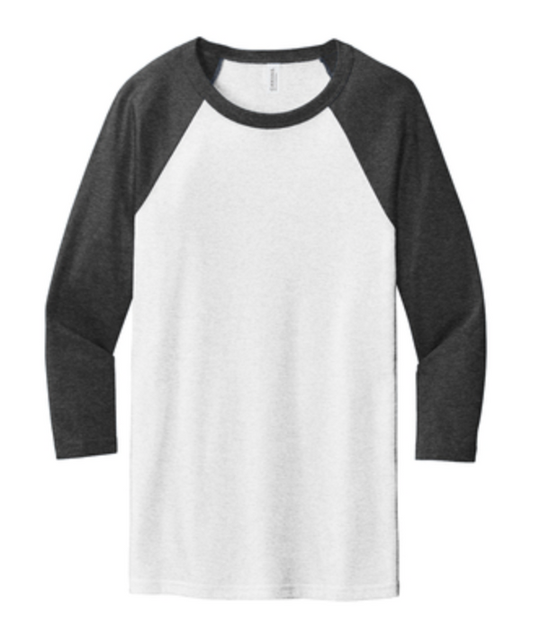 Bella + Canvas Unisex 3/4 Sleeve Baseball Tee 3200