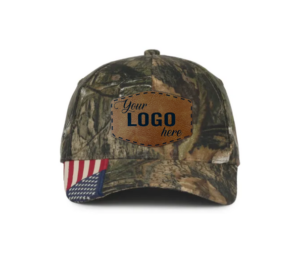 Outdoor Cap CWF-305 Camo Cap with Woven Flag Details