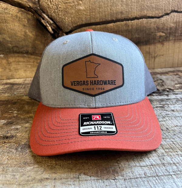 Richardson 112 Trucker Cap with Custom Leather Patch (Tri-Color)