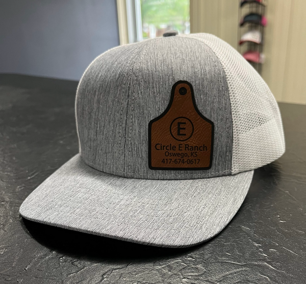 Outdoor Cap OC770 Low Profile Trucker Cap with Custom Leather Patch