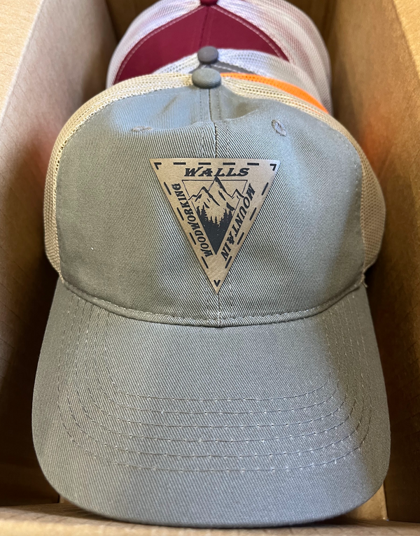 Outdoor Cap FWT-130 Garment Washed Trucker with Custom Leather Patch