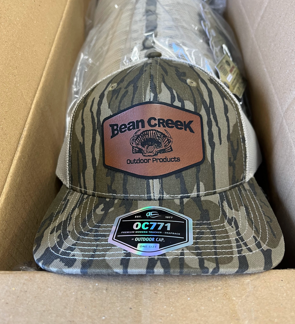 Outdoor Cap OC771Camo Trucker Cap with Custom Leather Patch