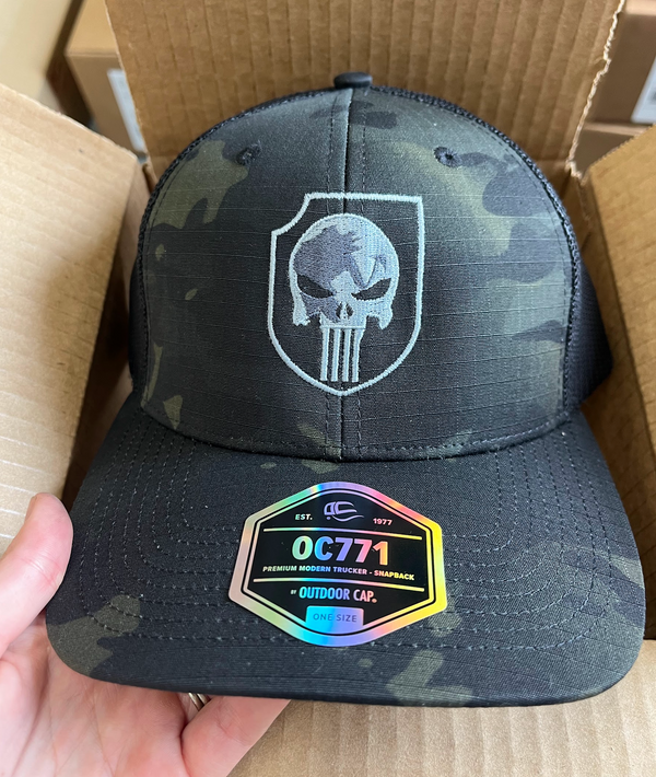 Embroidered Outdoor Cap OC771Camo Trucker Cap