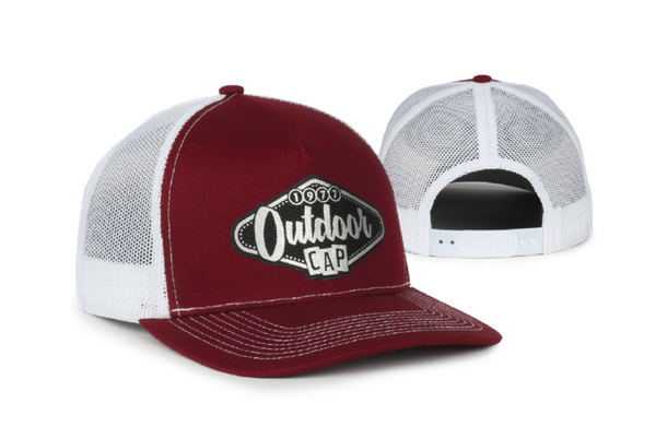 Outdoor Cap OC571 5-Panel Trucker with Custom Leather Patch