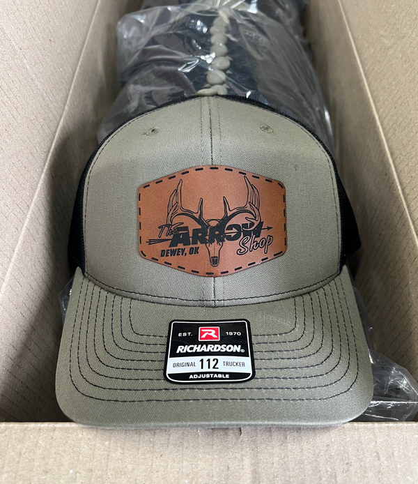 Richardson 112 Trucker Cap with Custom Leather Patch (Two Color)