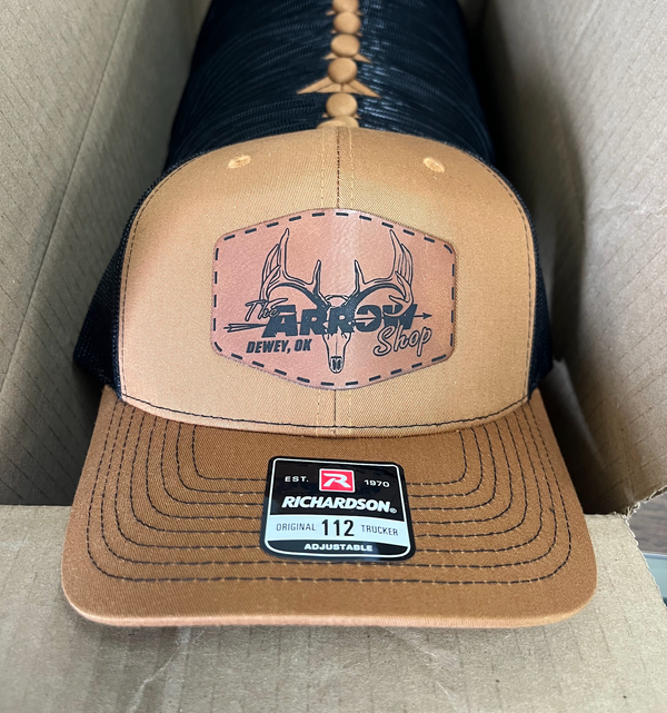 Richardson 112 Trucker Cap with Custom Leather Patch (Two Color)