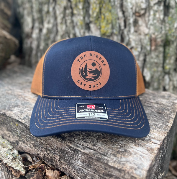 Richardson 112 Trucker Cap with Custom Leather Patch (Two Color)