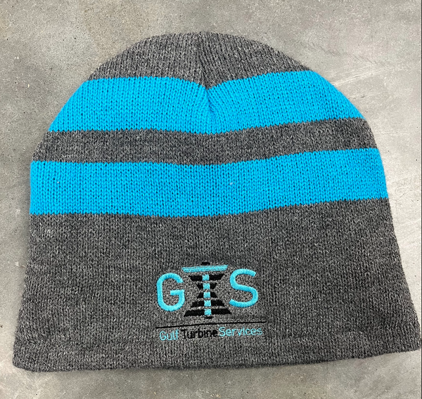 Embroidered Port & Company C922 Fleece Lined Striped Beanie Cap