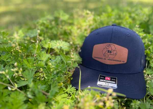 Richardson 112 Trucker Cap with Custom Leather Patch (Solid Colors)