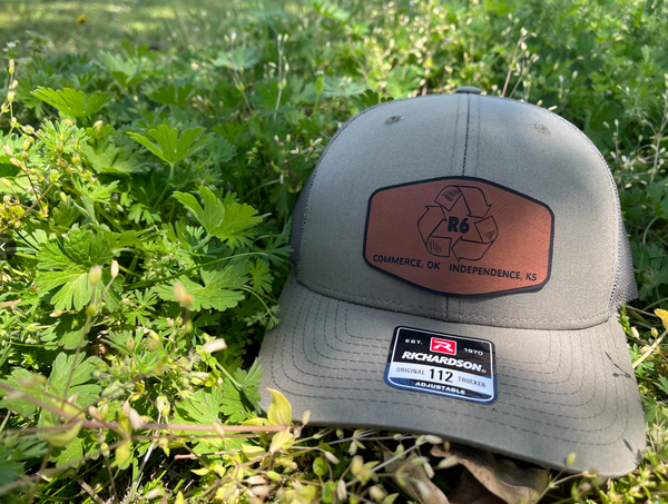 Richardson 112 Trucker Cap with Custom Leather Patch (Solid Colors)