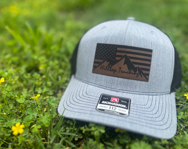 Richardson 112 Trucker Cap with Custom Leather Patch (Two Color)