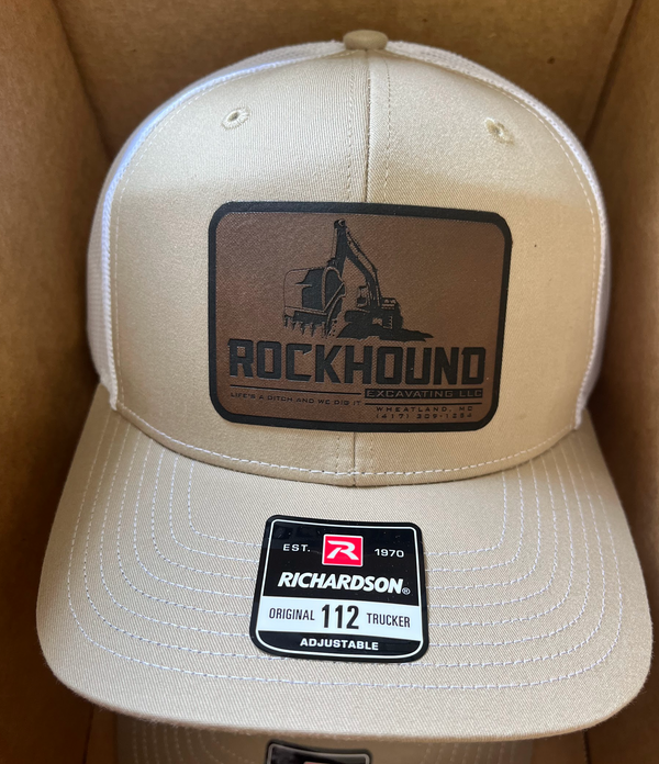 Richardson 112 Trucker Cap with Custom Leather Patch (Two Color)