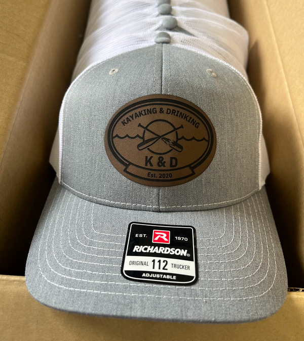 Richardson 112 Trucker Cap with Custom Leather Patch (Two Color)