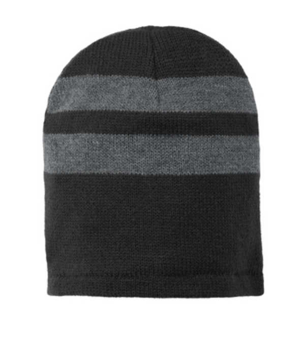 Port & Company Fleece-Lined Striped Beanie Cap