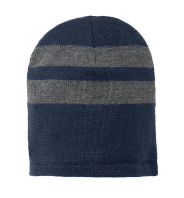 Port & Company Fleece-Lined Striped Beanie Cap