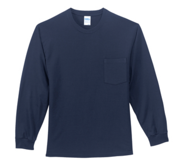 Port & Company Long Sleeve Essential Pocket Tee