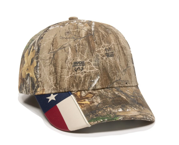 Outdoor Cap CWF-305 Camo Cap with Woven Flag Details