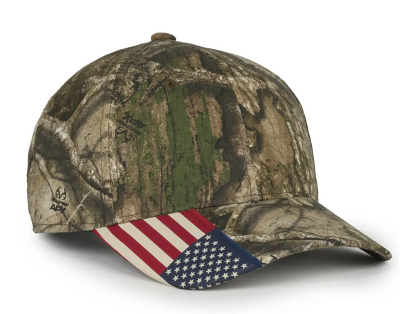 Outdoor Cap CWF-305 Camo Cap with Woven Flag Details