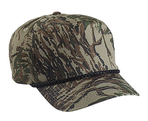 Cobra TSG-C 5 Panel Camo Golf Cap with Braid