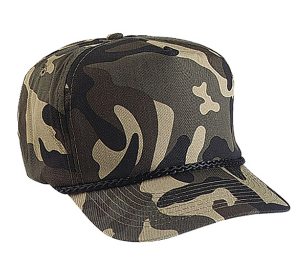 Cobra TSG-C 5 Panel Camo Golf Cap with Braid