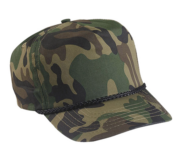 Cobra TSG-C 5 Panel Camo Golf Cap with Braid