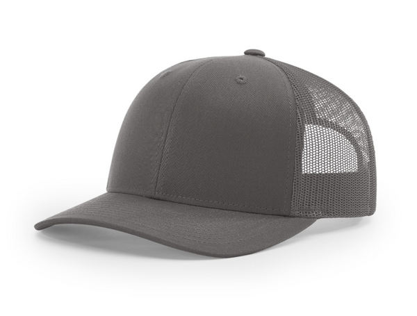 Richardson 112 Trucker Cap with Custom Leather Patch (Solid Colors)