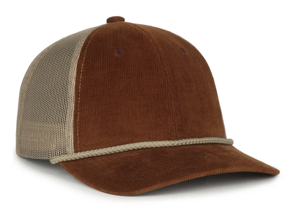 Outdoor Cap OCCORDM Corduroy Mesh Back with Custom Leather Patch