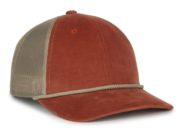 Outdoor Cap OCCORDM Corduroy Mesh Back with Custom Leather Patch