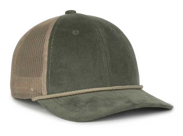 Outdoor Cap OCCORDM Corduroy Mesh Back with Custom Leather Patch