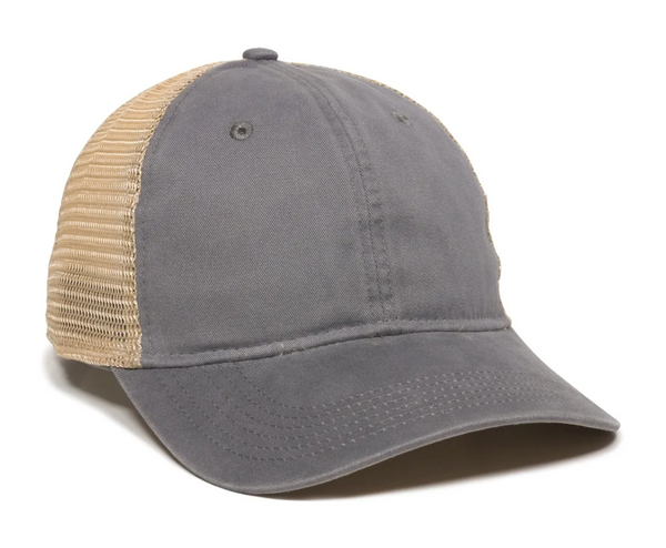 Embroidered Outdoor Cap PWT-200M Tea Stained Mesh Back Cap