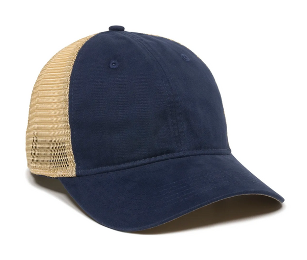 Embroidered Outdoor Cap PWT-200M Tea Stained Mesh Back Cap