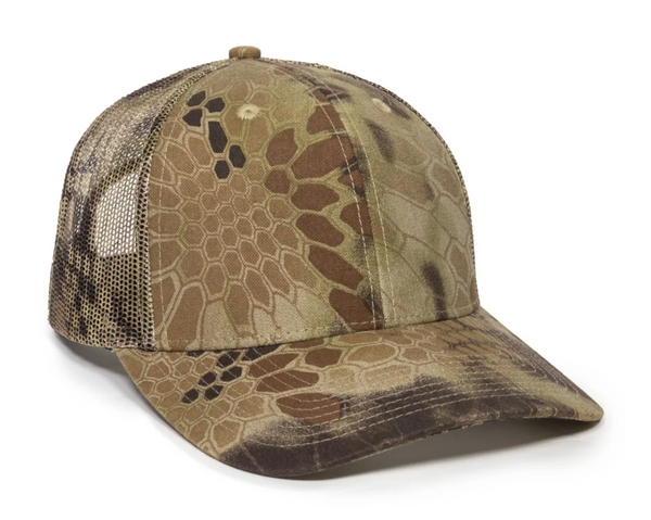 Outdoor Cap OC771Camo Trucker Cap with Custom Leather Patch