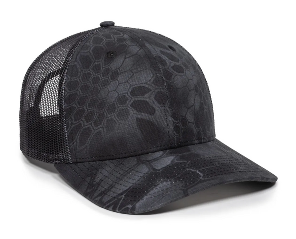 Outdoor Cap OC771Camo Trucker Cap with Custom Leather Patch