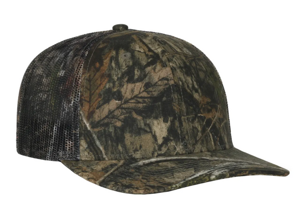 Outdoor Cap OC771Camo Trucker Cap with Custom Leather Patch