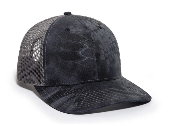 Outdoor Cap OC771Camo Trucker Cap with Custom Leather Patch