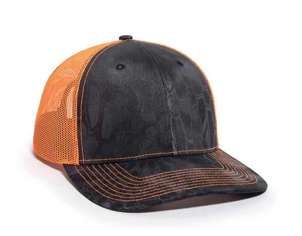 Outdoor Cap OC771Camo Trucker Cap with Custom Leather Patch