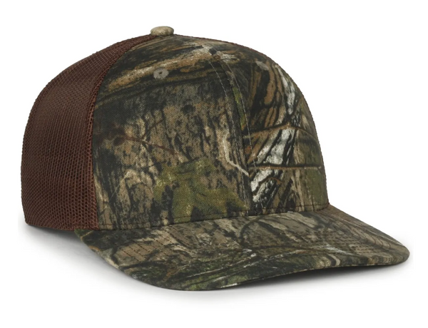 Outdoor Cap OC771Camo Trucker Cap with Custom Leather Patch