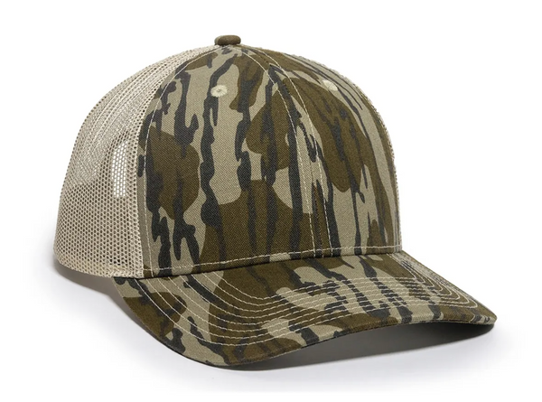 Outdoor Cap OC771Camo Trucker Cap with Custom Leather Patch