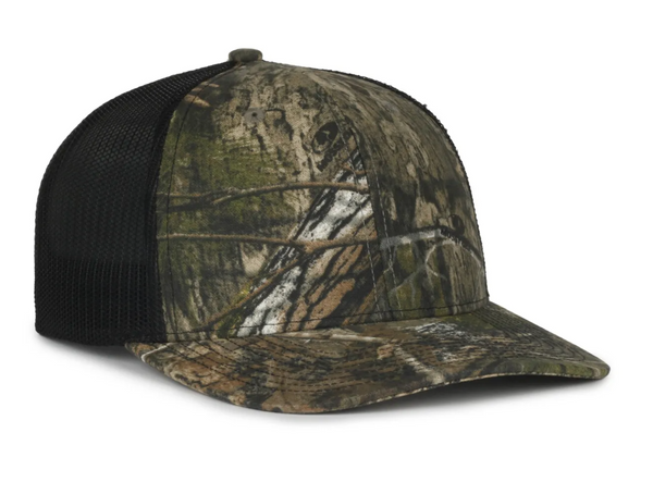 Outdoor Cap OC771Camo Trucker Cap with Custom Leather Patch