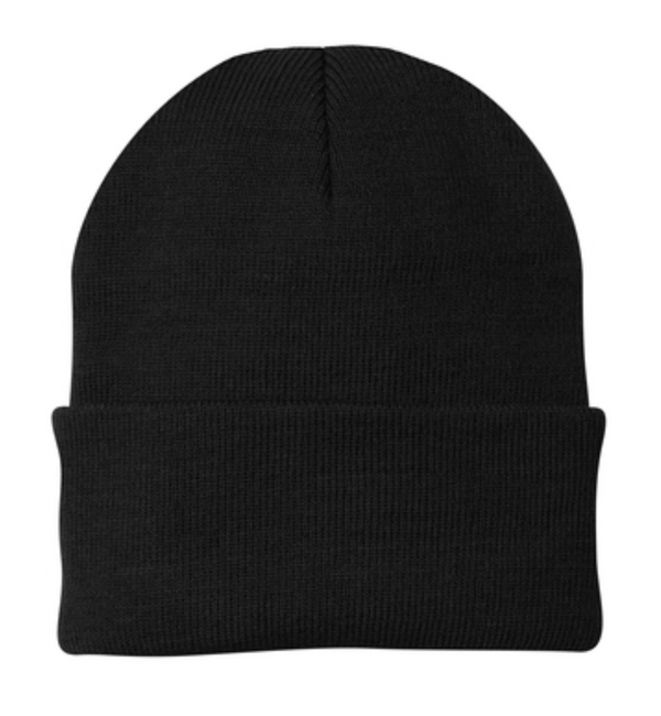 Port & Company CP90 Knit Cap with Custom Leather Patch