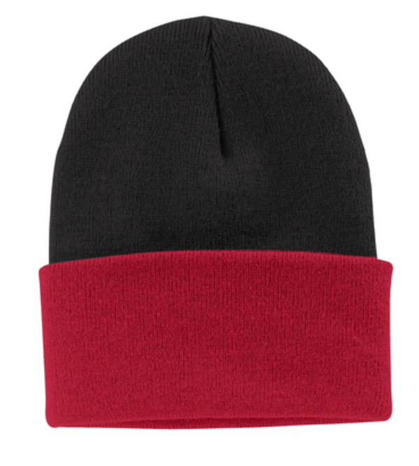 Port & Company CP90 Knit Cap with Custom Leather Patch