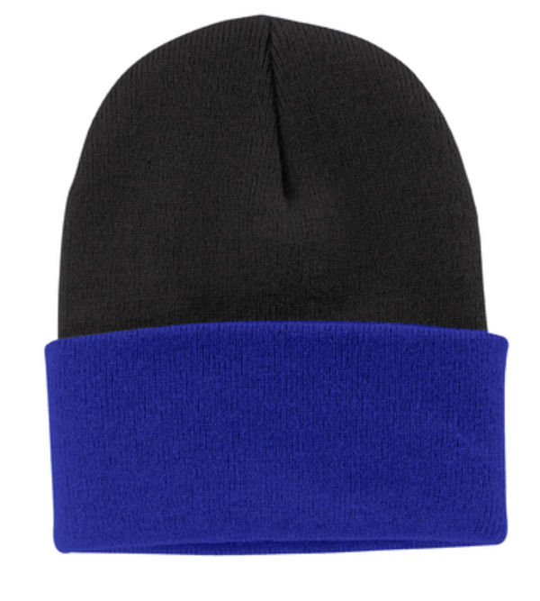 Port & Company CP90 Knit Cap with Custom Leather Patch