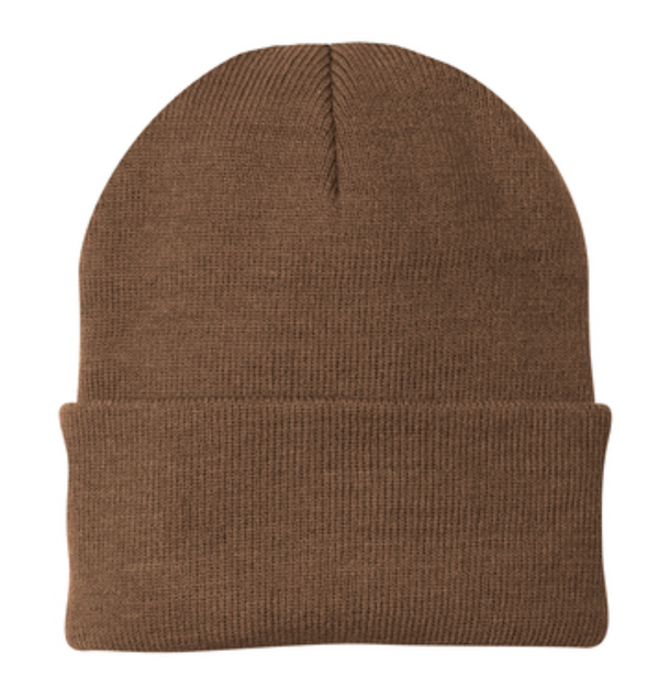 Port & Company CP90 Knit Cap with Custom Leather Patch