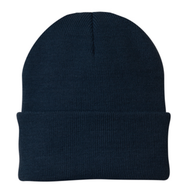 Port & Company CP90 Knit Cap with Custom Leather Patch