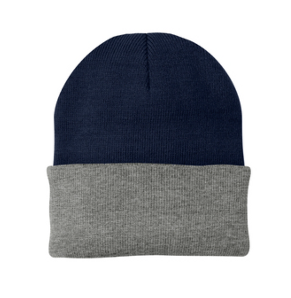 Port & Company CP90 Knit Cap with Custom Leather Patch